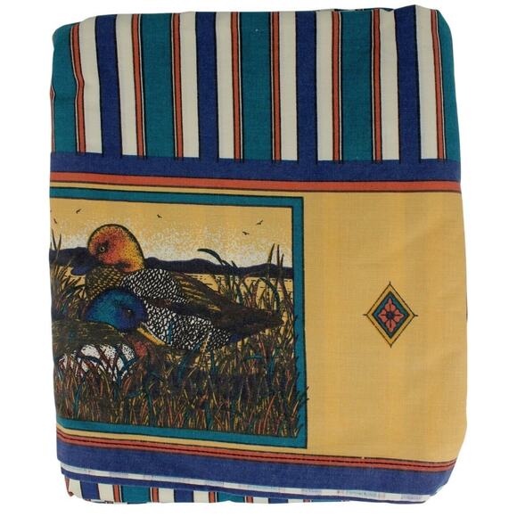 NOS Quinn Leaf Sullivan Khaki Mallard Ducks 50x84 Grommet Panel/Valance JC Penny - Picture 2 of 10